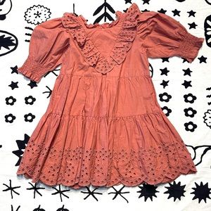 Ruffle eyelet dress 3T